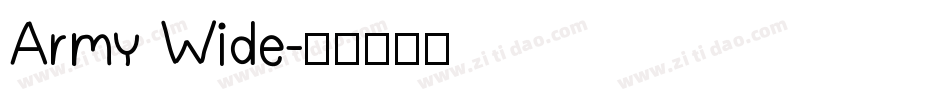 Army Wide字体转换